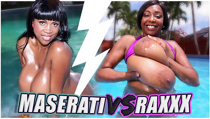 Maserati and Rachel Raxxx in a sensual showdown with natural tits and deepthroats