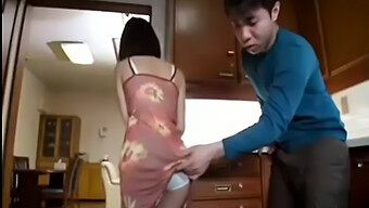 Mature Asian Woman Gives A Blowjob To Her Stepson'S Friend