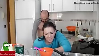 Mature Wife Enjoys Passionate Sex With Stepson In The Kitchen