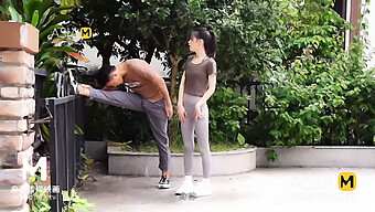 Chinese College Girl Tian Tian Gets Trained By Coach In 69 Position