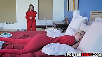 Lesbian Milf And Her Stepdaughter Indulge In Sensual Licking