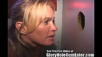 A Seductive Mature Woman Receives An Unprotected Ejaculation In A Gloryhole During A Public Oral Sex Session