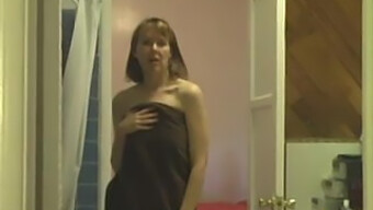 Stepmom's solo bathroom session caught on camera