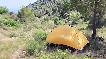 Amateur Couple Caught In The Act By A Tourist In A Tent