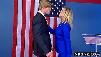 Presenečena Ivanka Drumpf prejme pomoč in analno penetracijo od zdravnika v eksplicitnem videu