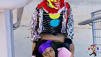 Gibby The Clown Fucks Ebony Teen With Big Ass On Highway During Rush Hour