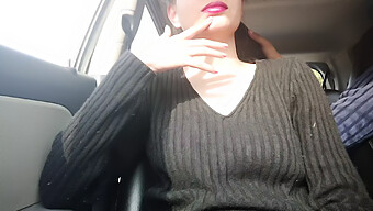 A Car Handjob Outdoors With Dirty Talk And Oral Pleasure