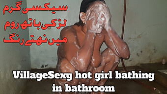 Pakistani Milf'S Sensual Bathing Session Captured In Hidden Camera Video