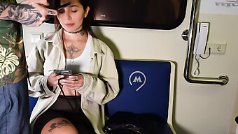 Russian Teen Gets Publicly Pleasured And Fucked On The Train