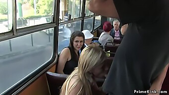 Blonde Babe Receives Public Face Fucking On Bus