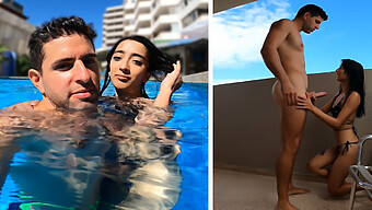 Hot Argentinian Babe Gets Picked Up From The Pool And Taken To Her Hotel Room For Some Wild Sex