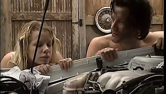 A Stunning Blonde Is Penetrated By A Sexy Mechanic Outdoors