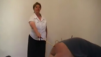 Mature Woman Punishes Man With A Cane In Rough Milf Sex