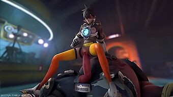 การเผชิญหน้าอันร้อนแรงของแอนิเมชั่น Tracer และ Roadhog ใน Overwatch [Guilty]