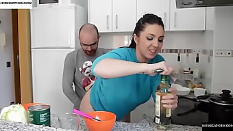 Amateur Kitchen Tryst With A Blowjob And Pussy Fingering