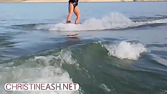 Christine Ash'S Mature And Sexy Waterskiing Adventure